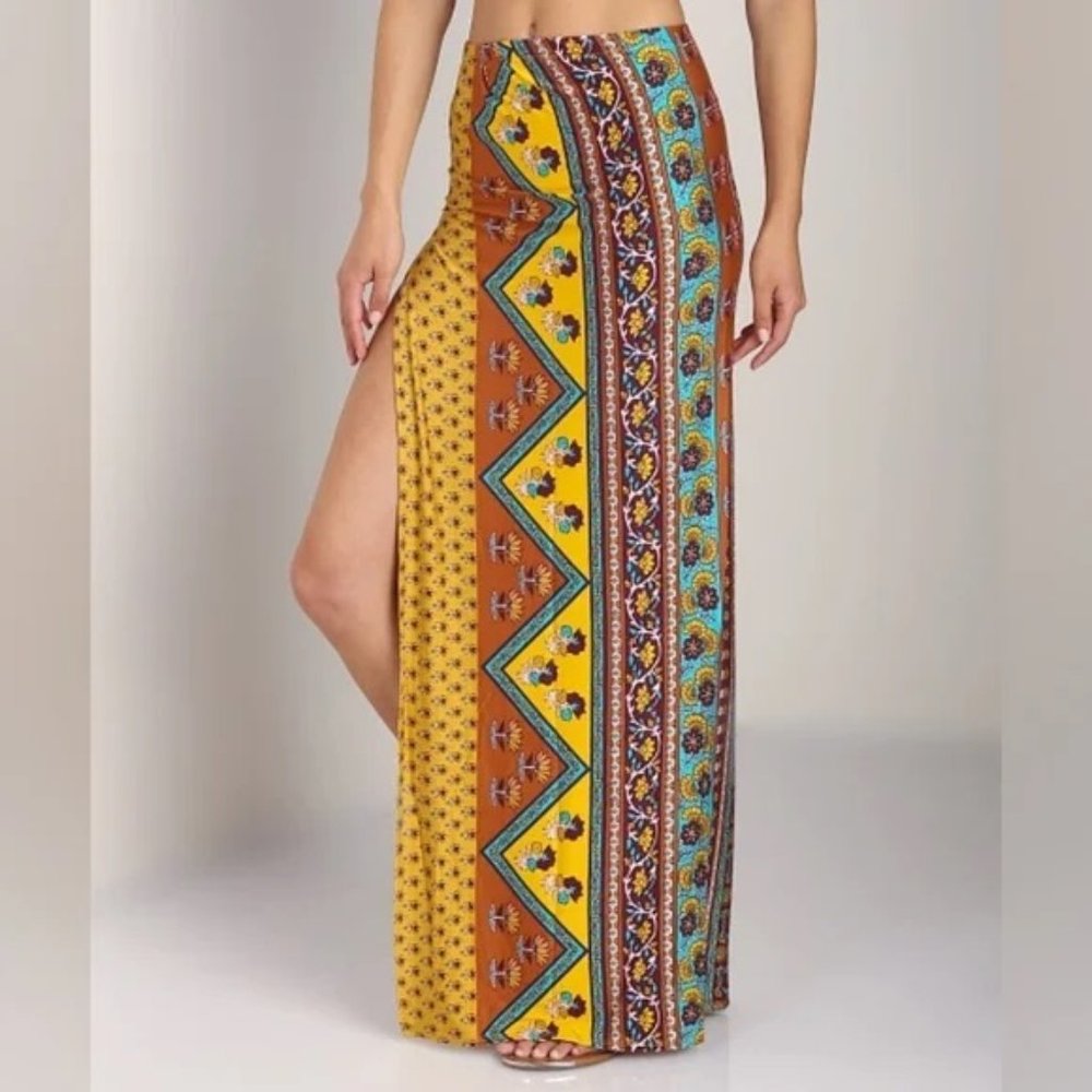 Novella Royale "Viva" Maxi Skirt | Multi-colored | L